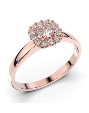 Festive Janette morganit halo-diamantring 567-030M-PK