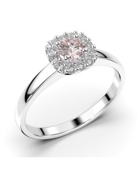 Festive Janette morganit halo-diamantring 567-030M-VK