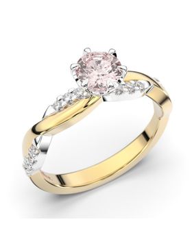 Festive Teresa morganit med sidostenar diamantring 569-064M-KV