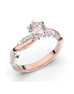 Festive Teresa morganit med sidostenar diamantring 569-064M-PV