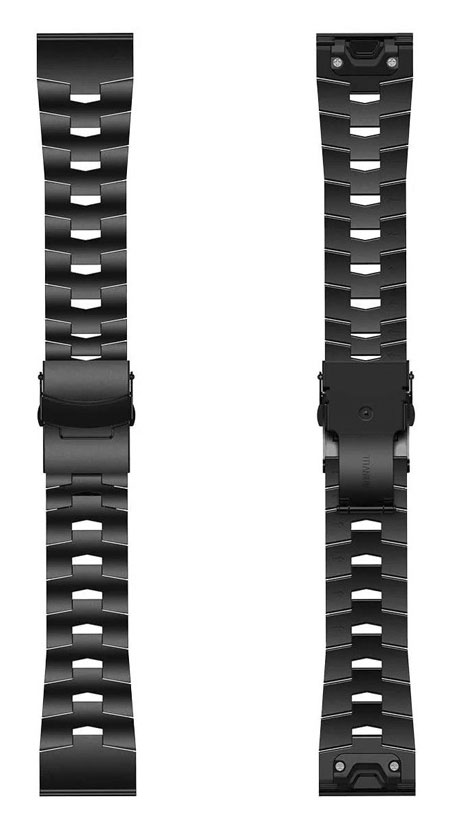 Tiera Garmin Fenix titanarmband svart quick release 22 mm