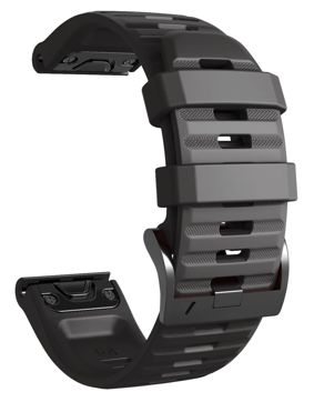 Tiera Garmin Fenix silikonarmband svart quick release 22 mm