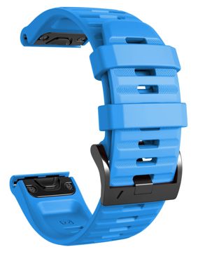 Tiera Garmin Fenix silikonarmband blå quick release 22 mm