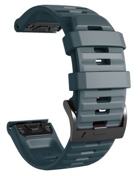 Tiera Garmin Fenix silikonarmband grå quick release 26 mm
