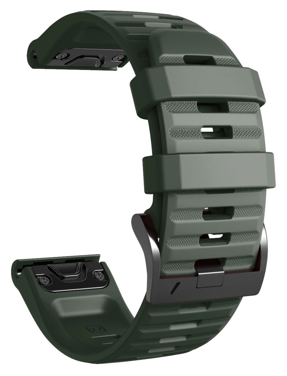 Tiera Garmin Fenix silikonarmband grön quick release 22 mm