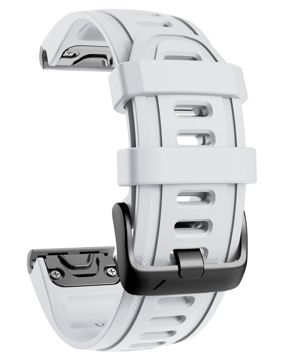 Tiera Garmin Fenix silikonarmband vit quick release 20 mm
