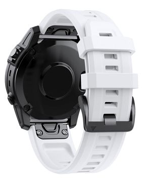 Tiera Garmin Fenix Classic silikonarmband vit quick release 22 mm