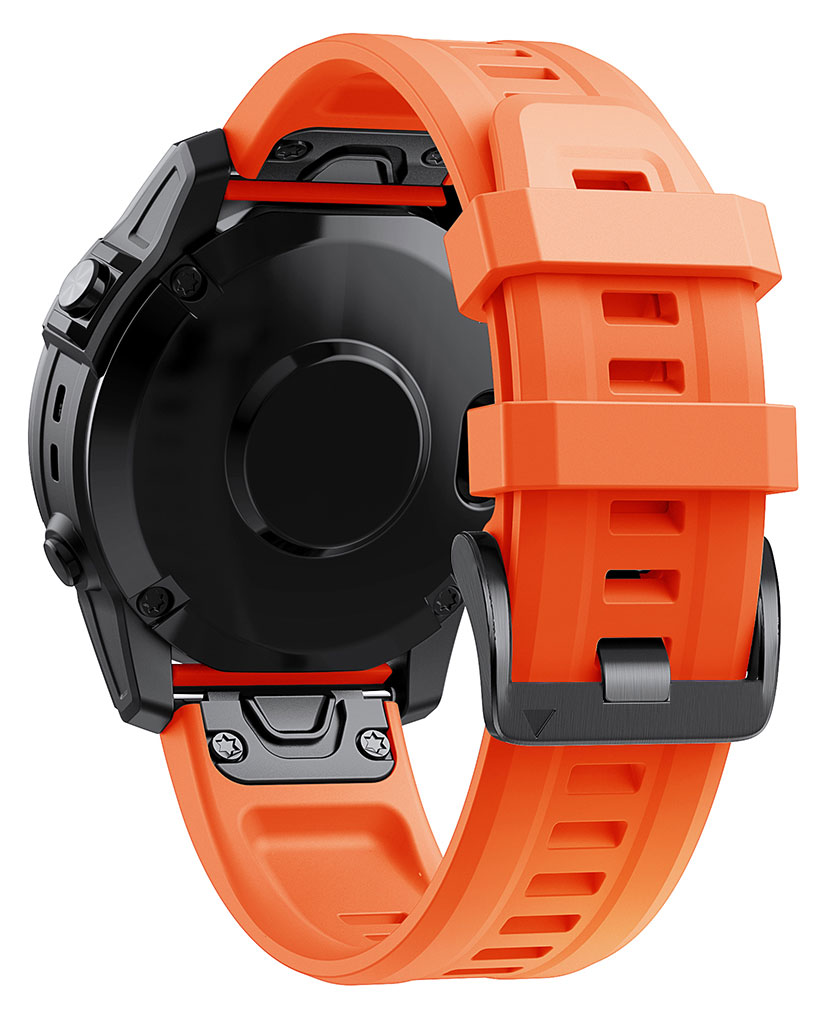 Tiera Garmin Fenix Classic silikonarmband orange quick release 26 mm