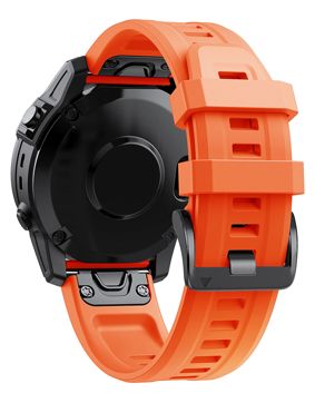 Tiera Garmin Fenix Classic silikonarmband orange quick release 26 mm