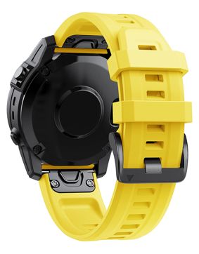 Tiera Garmin Fenix Classic silikonarmband gul quick release 26 mm