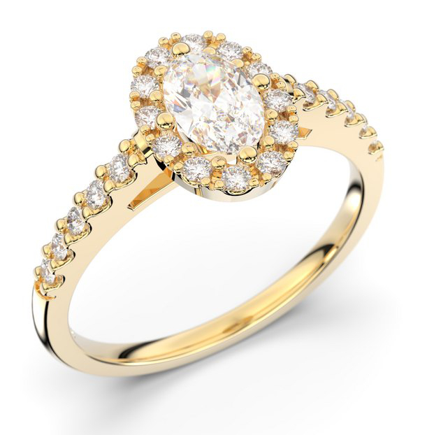 Festive Evelyn halo-diamantring 577-072-KK