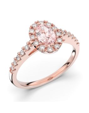 Festive Evelyn morganit halo-diamantring 577-072M-PK