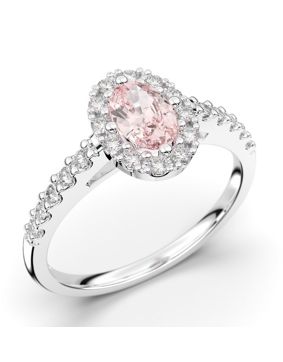 Festive Evelyn morganit halo-diamantring 577-072M-VK