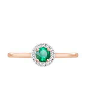 Lykken Elegance grön diamant smaragd ring 0,06 ct