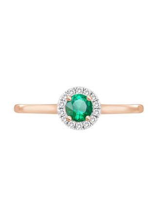 Lykka Elegance grön diamant smaragd ring