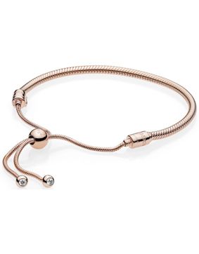 Pandora 14k Rose Gold-Plated 589652C01-2 Moments Sliding armband