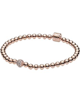 Pandora Beads & Pave Rose Gold Plated armband 588342CZ-19