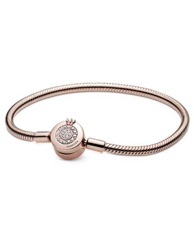 Pandora Moments Sparkling Crown O Snake Chain armband 589046C01