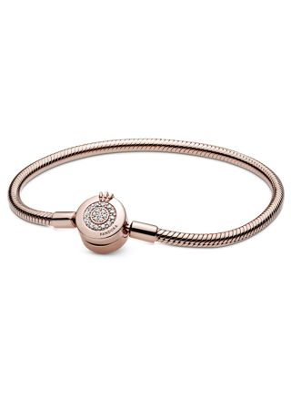 Pandora Moments Sparkling Crown O Snake Chain armband 589046C01