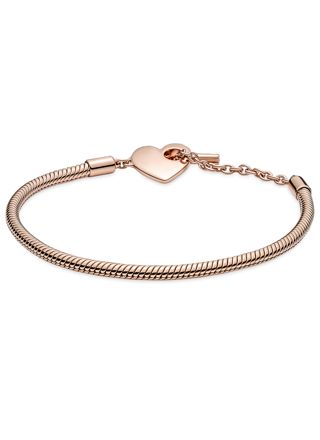 Pandora Moments Heart T-Bar Snake Chain Bracelet armband 589285C00