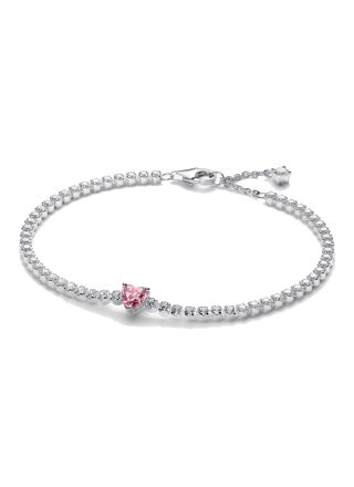 Pandora Timeless rosa hjärta tennisarmband 590041C03