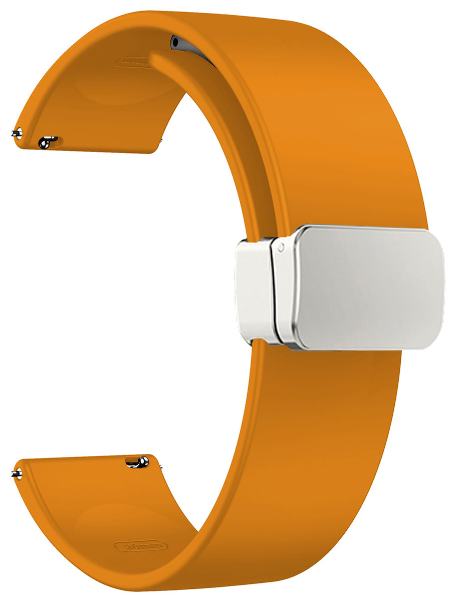 Tiera silikonarmband med magnetlås oranssi 20 mm 