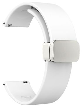 Tiera silikonarmband med magnetlås vit 20 mm