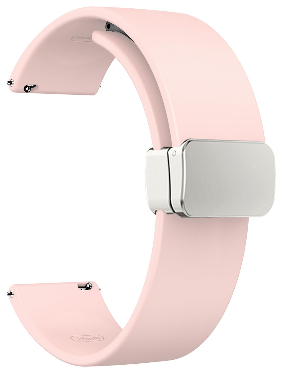 Tiera silikonarmband med magnetlås rosa 20 mm 