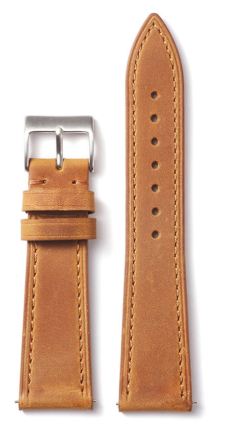 Tiera läderarmband ljusbrun 22 mm