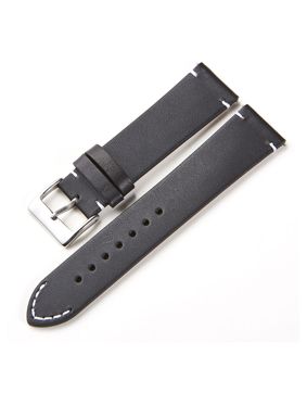 Tiera läderarmband svart med snabbfäste