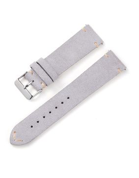 Tiera mocka läderarmband ljusgrå