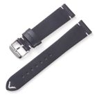 Tiera läderarmband svart med v-sömmar 22 mm
