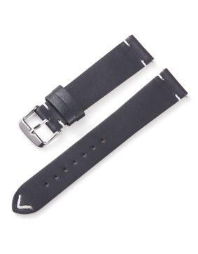 Tiera läderarmband svart med v-sömmar