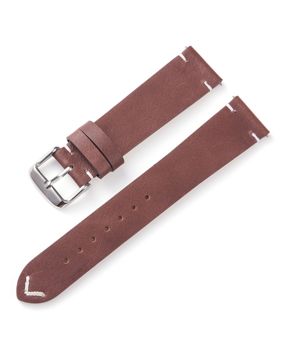 Tiera läderarmband mörkbrun med v-sömmar