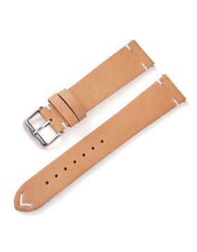 Tiera läderarmband kaki med v-sömmar