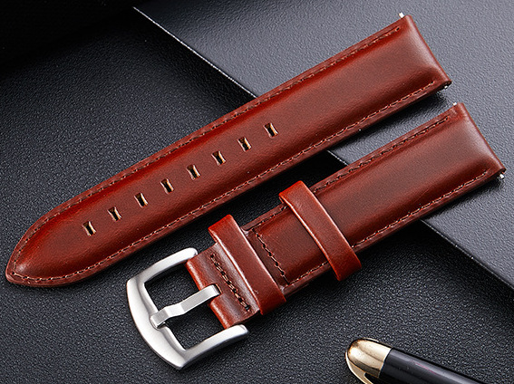 Tiera Classic läderarmband ljusbrun 18 mm