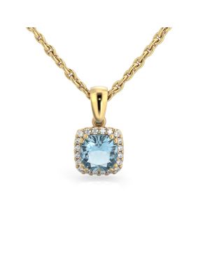 Festive Elsa akvamarin diamant hängsmycke 592-090A-KK