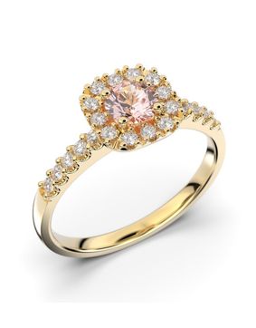 Festive Josefiina morganit halo-diamantring 597-052M-KK