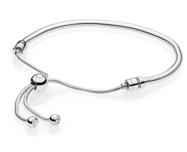 Pandora 599652C01-2 Moments Silver Sliding armband