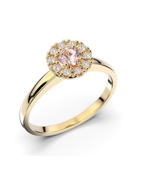 Festive Annabella morganit halo-diamantring 598-028M-KK