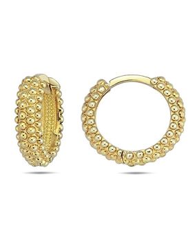 Guldpläterat bubble silverhoops