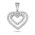 Lykka Hearts hjärthänge pave i silver