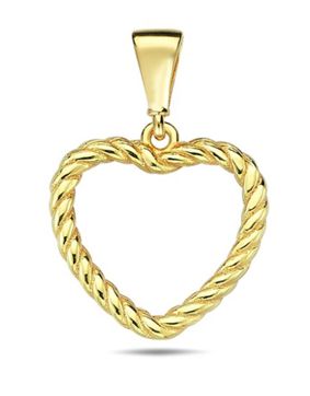 Guldpläterat hjärthänge twisted