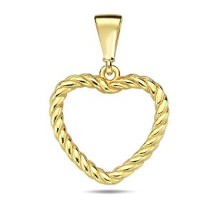 Guldpläterat hjärthänge twisted  main product photo