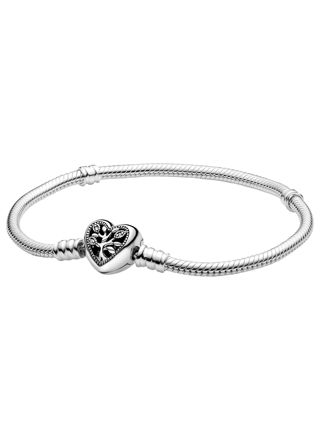 Pandora Moments Family Tree Heart & Snake Chain armband 598827C01