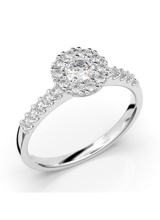 Festive Annabella halo-diamantring 599-038-VK