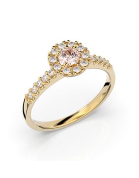 Festive Annabella morganit halo-diamantring 599-038M-KK