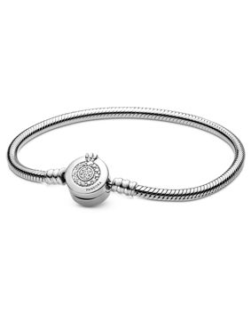 Pandora Moments Sparkling Crown O Snake Chain armband 599046C01