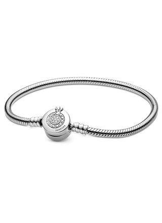Pandora Moments Sparkling Crown O Snake Chain armband 599046C01