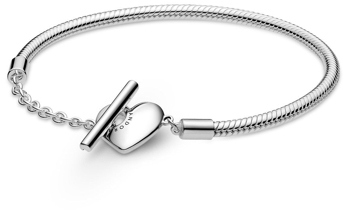 Pandora Moments armband Engravable Heart T-Bar 599285C00